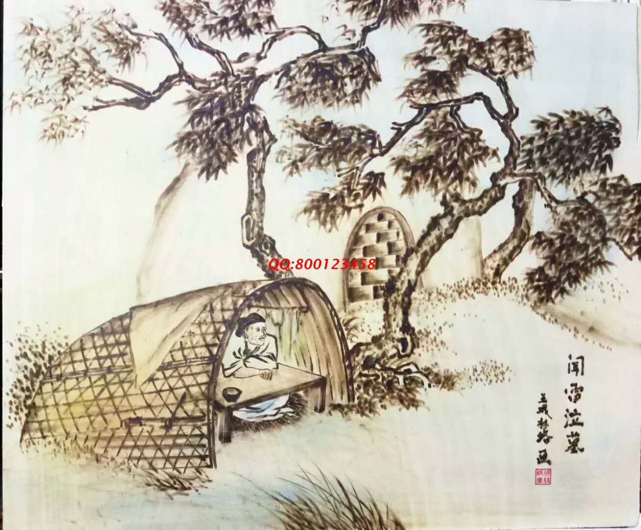 【民間手工藝品推介】邱縣傳統(tǒng)純手工烙畫，《二十四孝系列》預(yù)約定制，尺寸46*39cm