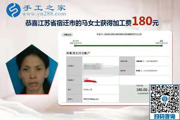 人沒有不想掙錢的，江蘇宿遷家庭婦女馬女士堅(jiān)持做手工活賺錢