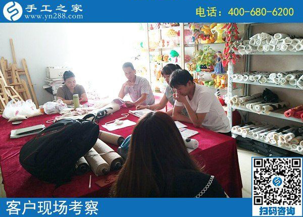 8月8日，正規(guī)外放手工活，適合在家做的手工活，手工之家接待考察加工客戶剪影