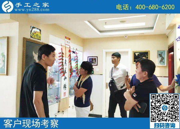 8月8日，正規(guī)外放手工活，適合在家做的手工活，手工之家接待考察加工客戶剪影