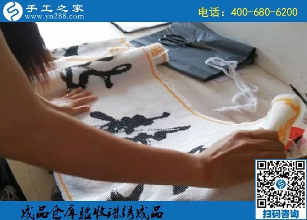 8月15日，在家做什么手工活掙錢，很多人選擇珠繡外發(fā)手工活，手工之家接待考察加工客戶剪影