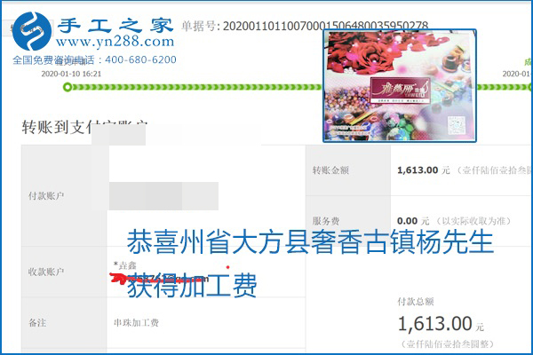 勵志珠珠繡手工活加盟項目加工費怎樣結算？收入好嗎？