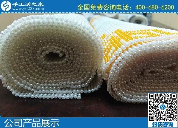 2月10日，想找手工活外發(fā)加工，選十多年歷史的成功企業(yè)手工之家能掙錢，勵志珠珠繡成品展示