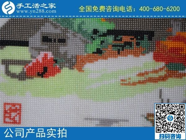 2月12日，正規(guī)的外發(fā)手工活，可以寄到家做的手工活，選手工之家的勵(lì)志珠，圖為手工之家勵(lì)志珠珠繡成品實(shí)拍