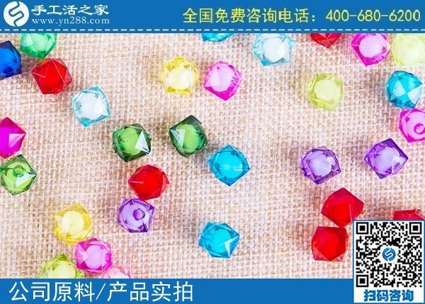 3月27日，純手工活外發(fā)加工，拿回家做的手工活，就選男女都能做的珠繡，手工之家立體串珠繡珠實拍