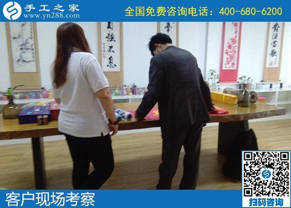 5月6日，代理手工活加工項目，正規(guī)外發(fā)手工活來料加工，選正規(guī)手工活勵志珠珠繡，手工之家接待考察合作加工客戶剪影