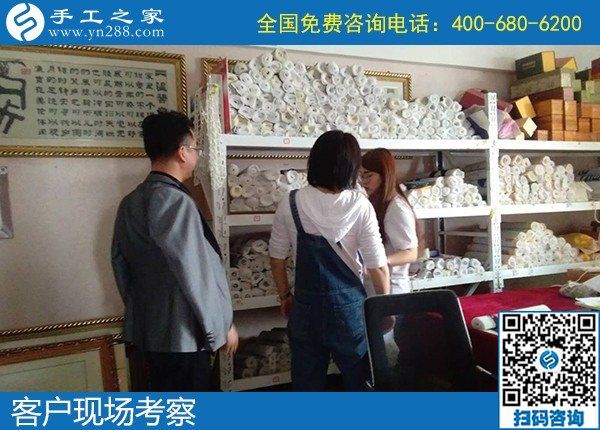 5月6日，代理手工活加工項目，正規(guī)外發(fā)手工活來料加工，選正規(guī)手工活勵志珠珠繡，手工之家接待考察合作加工客戶剪影