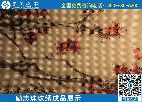 6月9日，沒有年齡限制，做手工活掙錢，選簡單好做、技術(shù)門檻低的外發(fā)加工手工活，勵志珠珠繡成品實拍