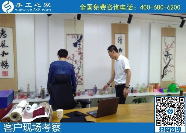 8月8日，可以在家做的手工活，拿回家做的手工活，選擇這個(gè)收益有保障的珠繡手工就對(duì)了。手工之家接待考察加工客戶剪影