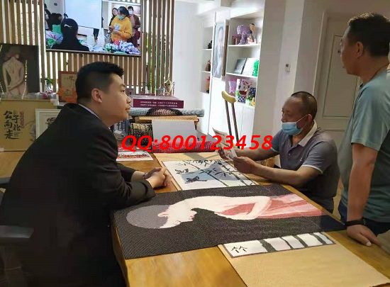 5月12日，正規(guī)供料的手工活，可以帶回家做的手工活就選這里的勵(lì)志珠珠繡，手工之家接待考察合作加工客戶剪影