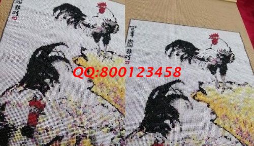 3月6日，手工活拿回家做，在家做手工活，選手工之家的珠繡手工串珠，圖為勵(lì)志珠珠繡成品細(xì)節(jié)實(shí)拍