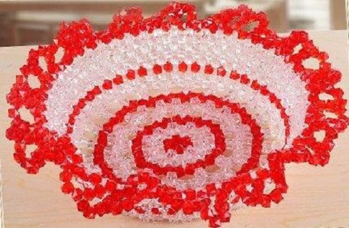 3月16日，代加工手工活，耐心點(diǎn)，你我都能做好手工之家的珠繡串珠外發(fā)手工活，圖為勵志珠珠繡串珠成品（果盤）實(shí)拍