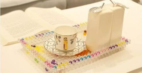 3月16日，代加工手工活，耐心點(diǎn)，你我都能做好手工之家的珠繡串珠外發(fā)手工活，圖為勵志珠珠繡串珠成品（果盤）實(shí)拍