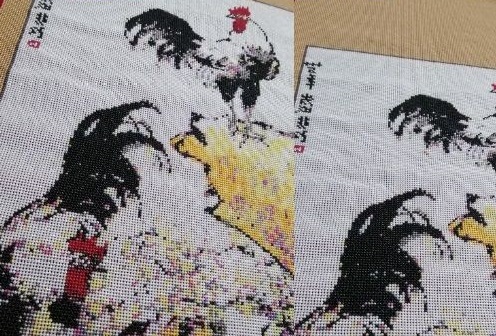 3月25日，可以寄到家做的手工活，在家做手工活掙錢，手工之家的誠信不變，圖為勵志珠珠繡成品細節(jié)實拍