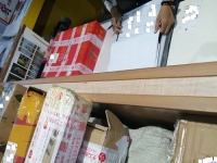9月22日，純手工活外發(fā)加工項目，手工活兼職，選擇手工之家的加工人員了解的途徑有些不同，圖為成品倉庫今日待檢手工產(chǎn)品剪影