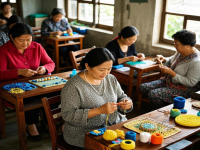 在家沒活兒干，試試拿貨回家做，小成本創(chuàng)業(yè)開手工加工廠很適合