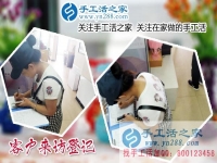 6月13日，正規(guī)手工活加盟項目是什么樣子？手工之家接待考察加工客戶剪影