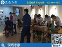 5月24日，長期穩(wěn)定的手工加工回收項目，就是針法簡單，培訓(xùn)成體系的勵志珠珠繡，手工之家接待考察加工客戶剪影